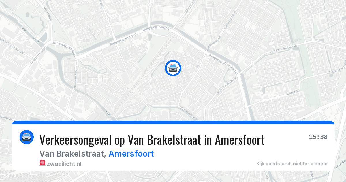 Verkeersongeval op Van Brakelstraat in Amersfoort — 12 jun 2026