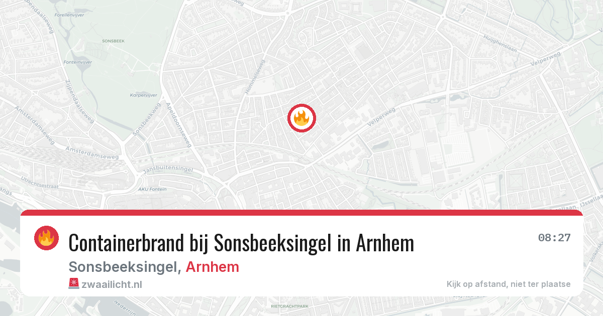 Containerbrand bij Sonsbeeksingel in Arnhem — 28 mei 2026