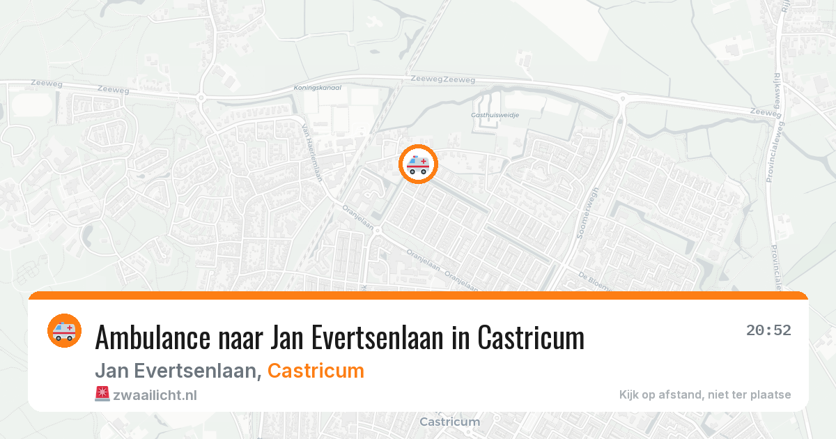 Ambulance naar Jan Evertsenlaan in Castricum — 12 apr 2026