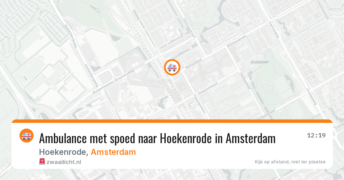 Ambulance met spoed naar Hoekenrode in Amsterdam — 10 jun 2026