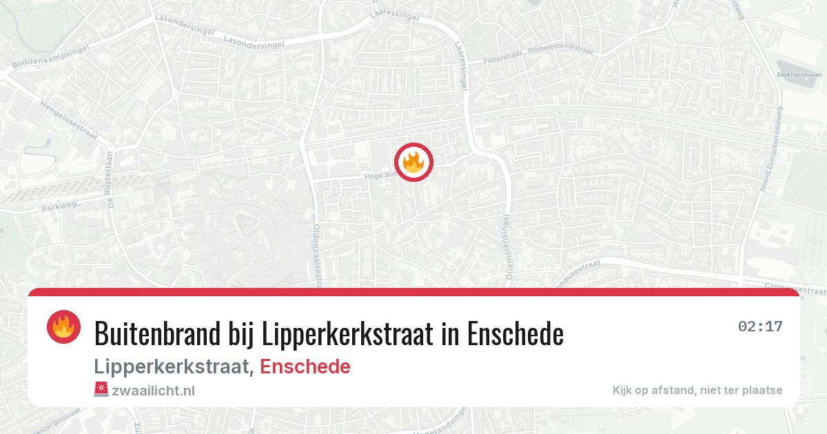 Buitenbrand bij Lipperkerkstraat in Enschede — 24 mrt 2026
