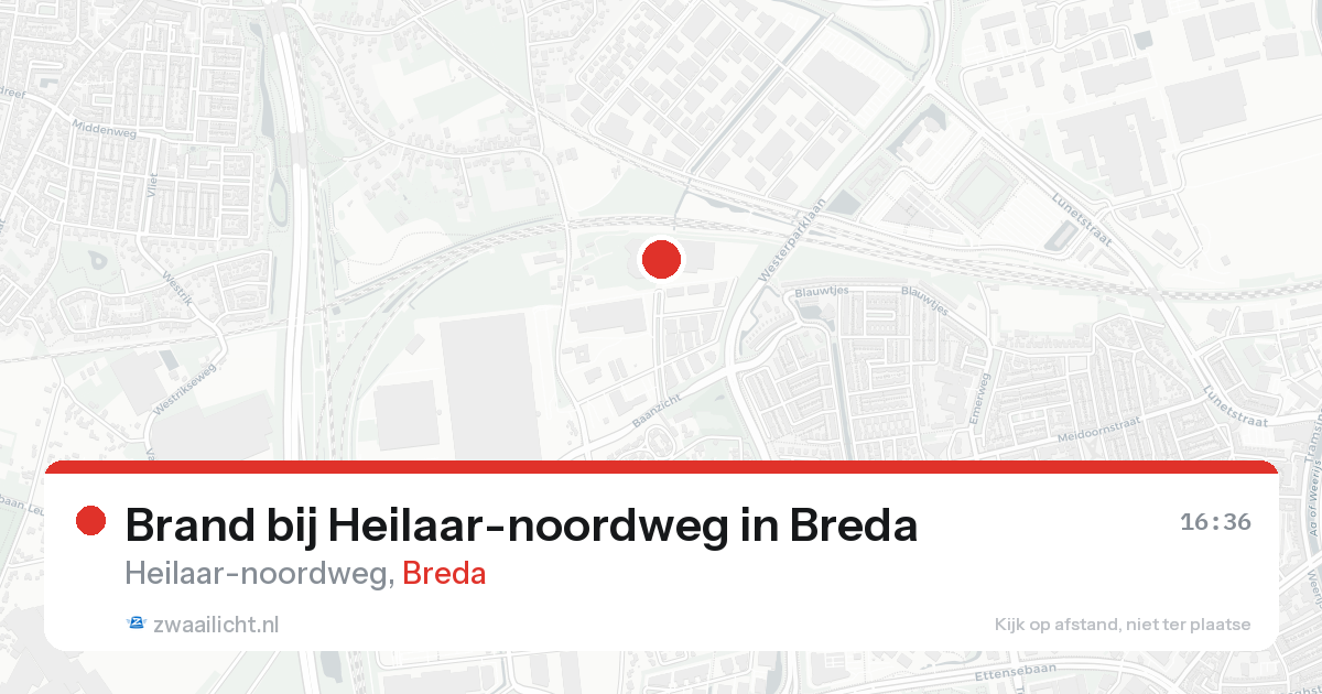 Brand bij Heilaar-noordweg in Breda — 17 aug 2026