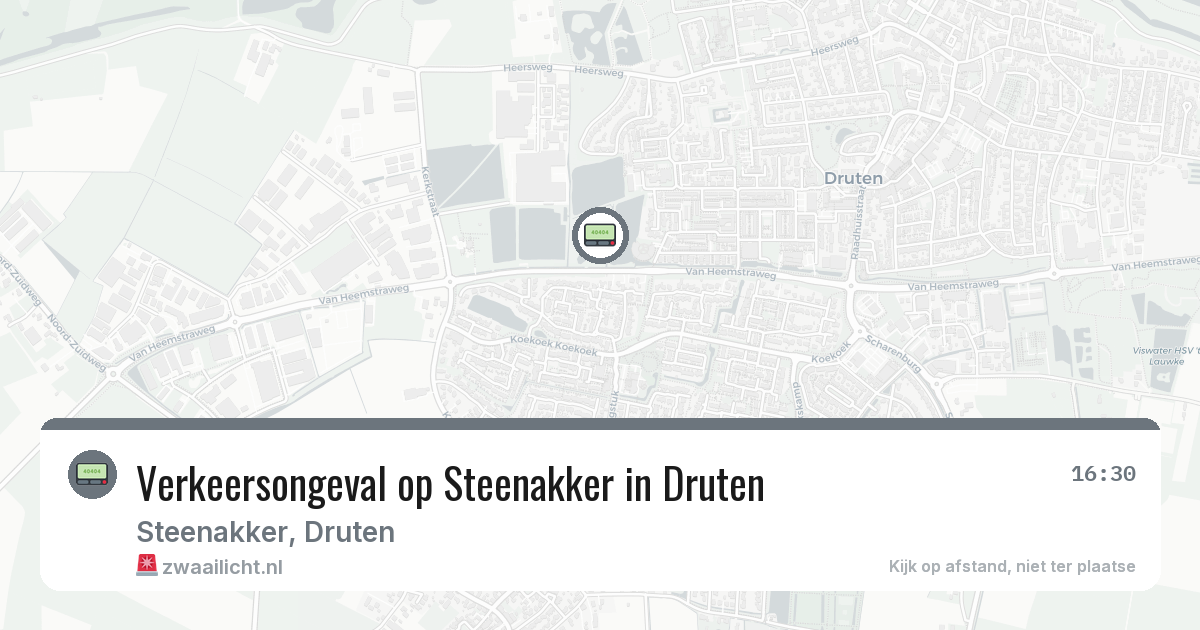 Verkeersongeval op Steenakker in Druten — 25 feb 2026