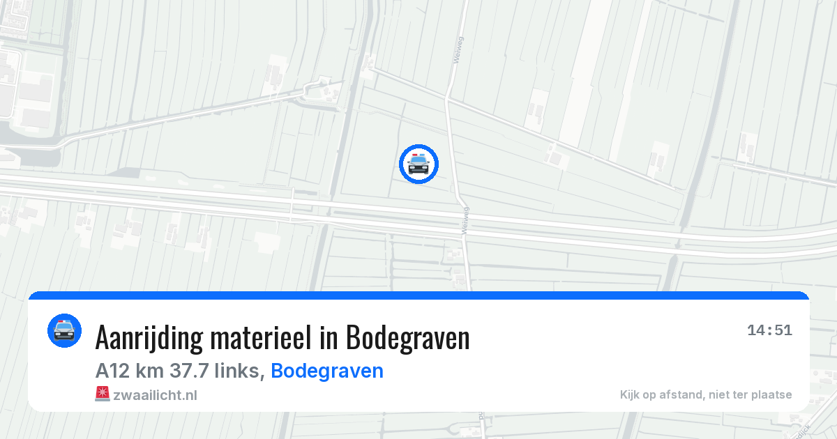 Aanrijding materieel in Bodegraven — 14 aug 2026