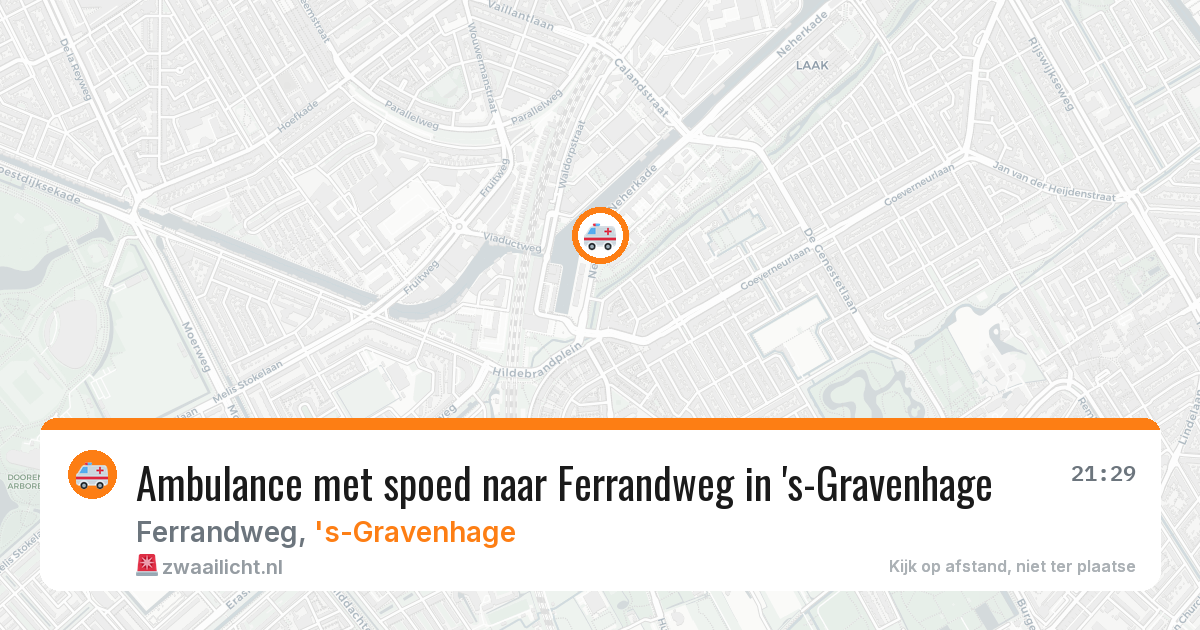 Ambulance met spoed naar Ferrandweg in 's-Gravenhage — 16 jul 2026