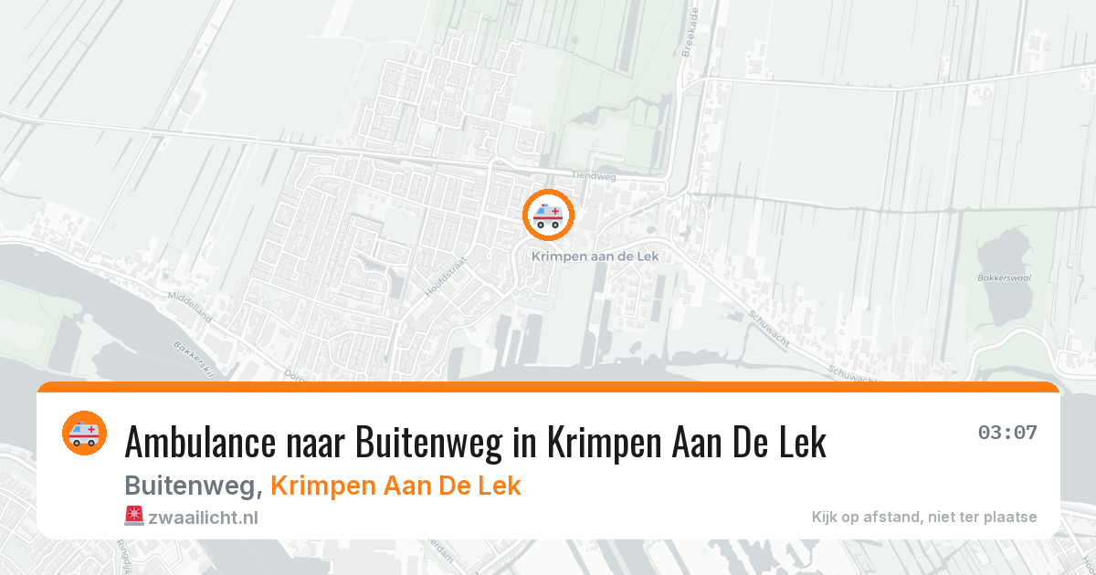 Ambulance naar Buitenweg in Krimpen Aan De Lek — 6 aug 2026