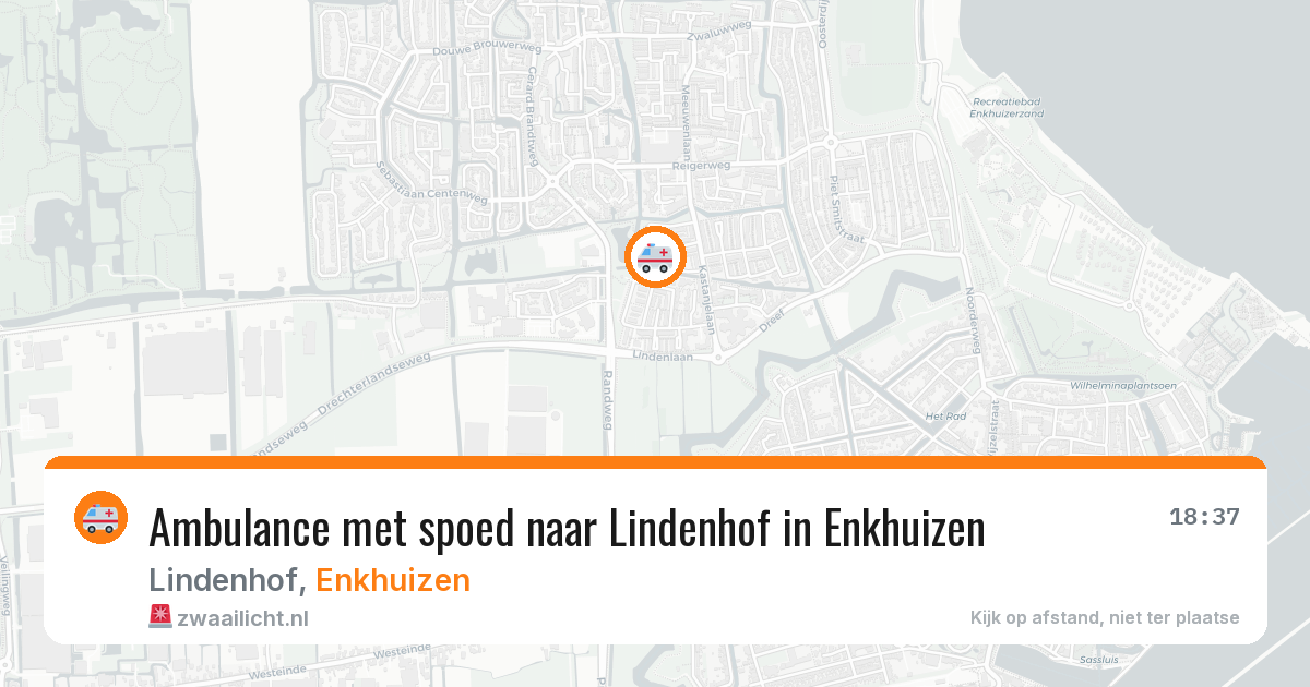 Ambulance met spoed naar Lindenhof in Enkhuizen — 18 mei 2026