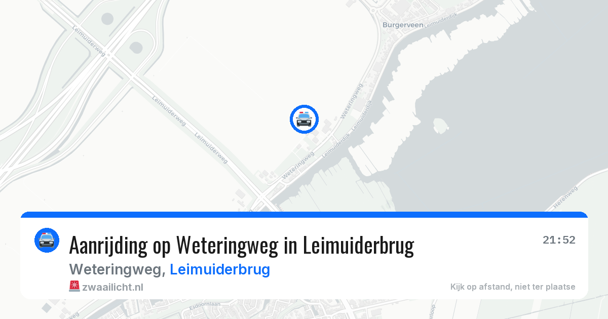 Aanrijding op Weteringweg in Leimuiderbrug — 27 mrt 2026