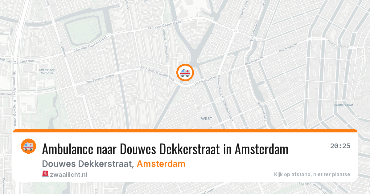 Ambulance naar Douwes Dekkerstraat in Amsterdam — 21 mrt 2026