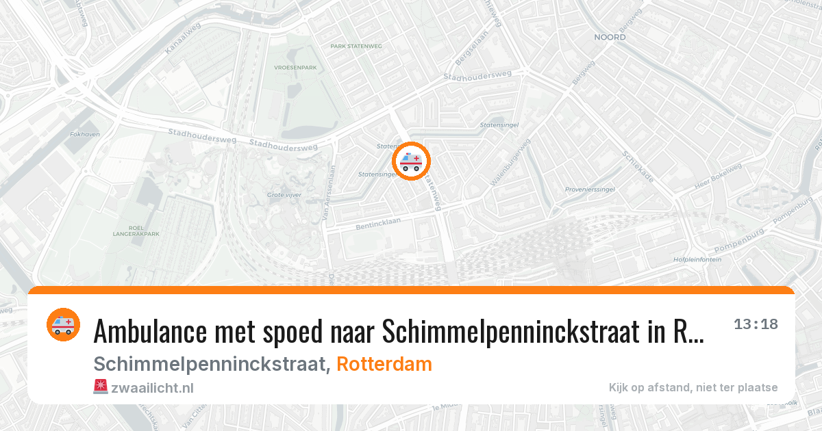 Ambulance met spoed naar Schimmelpenninckstraat in Rotterdam — 18 jun 2026
