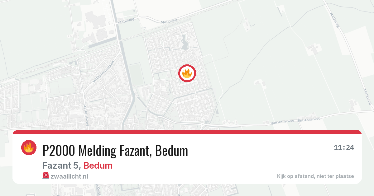 P2000 Melding Fazant, Bedum — 18 jul 2026