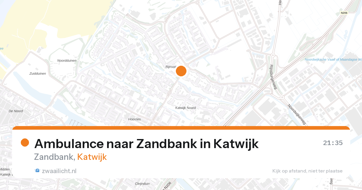 Ambulance naar Zandbank in Katwijk — 22 jul 2026
