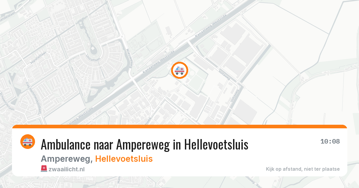 Ambulance naar Ampereweg in Hellevoetsluis — 9 jul 2026