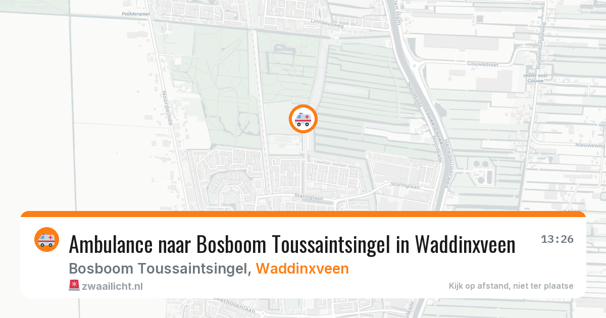 Ambulance naar Bosboom Toussaintsingel in Waddinxveen — 4 mei 2026