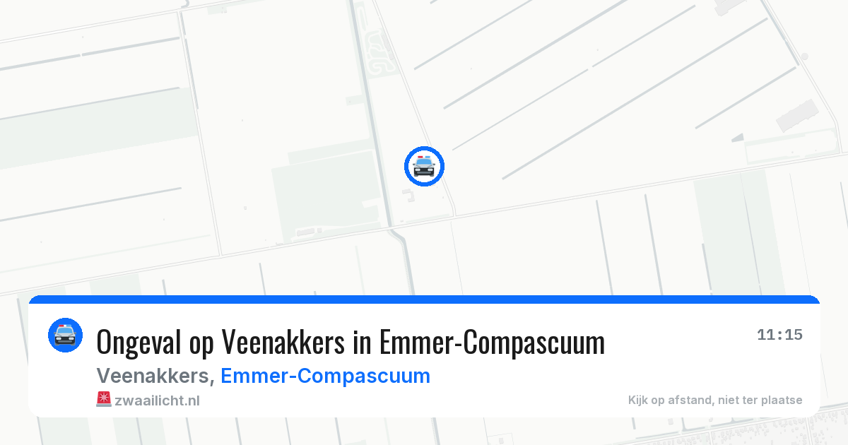 Ongeval op Veenakkers in Emmer-Compascuum — 7 aug 2026