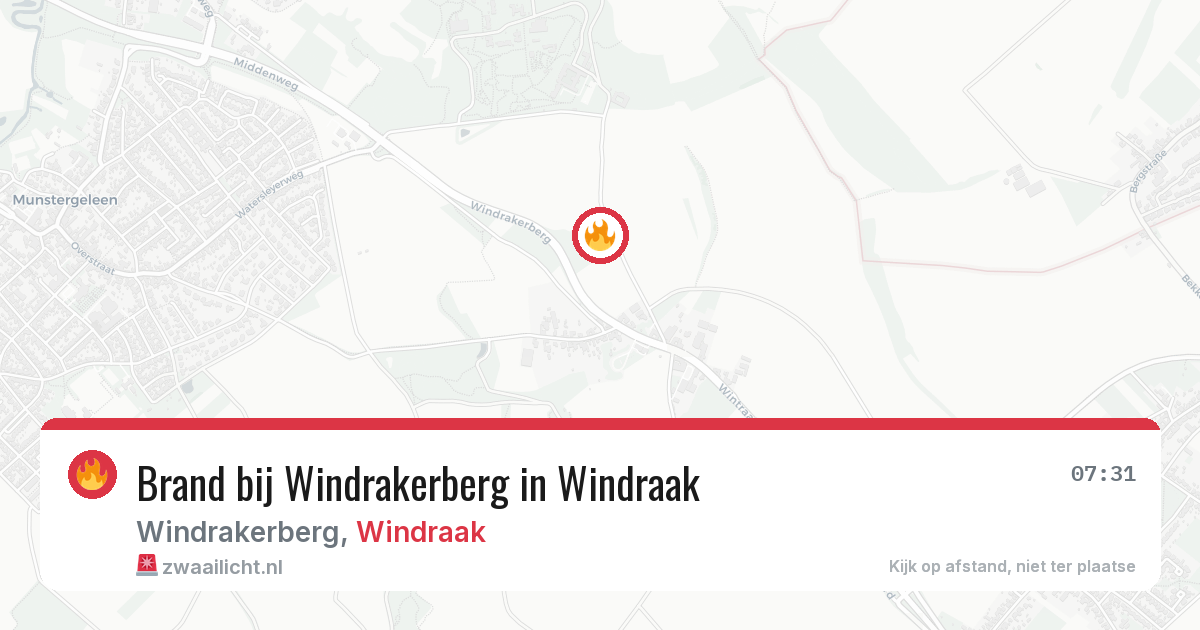 Brand bij Windrakerberg in Windraak — 9 mrt 2026