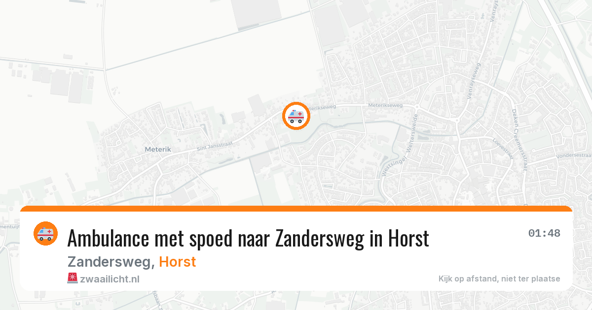 Ambulance met spoed naar Zandersweg in Horst — 13 aug 2026