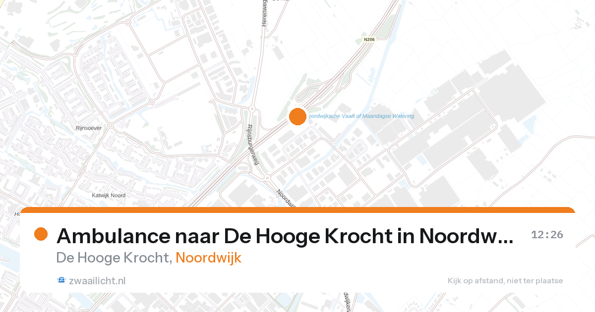 Ambulance naar De Hooge Krocht in Noordwijk — 28 aug 2026