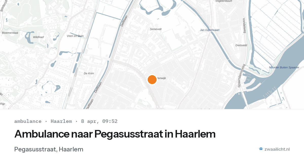 Ambulance naar Pegasusstraat in Haarlem — 8 apr 2026