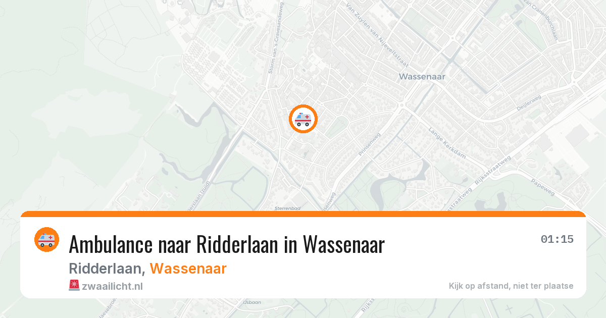 Ambulance naar Ridderlaan in Wassenaar — 31 jul 2026