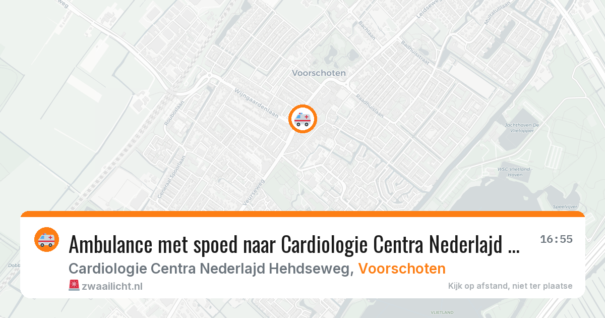 Ambulance met spoed naar Cardiologie Centra Nederlajd Hehdseweg in Voorschoten — 18 jun 2026