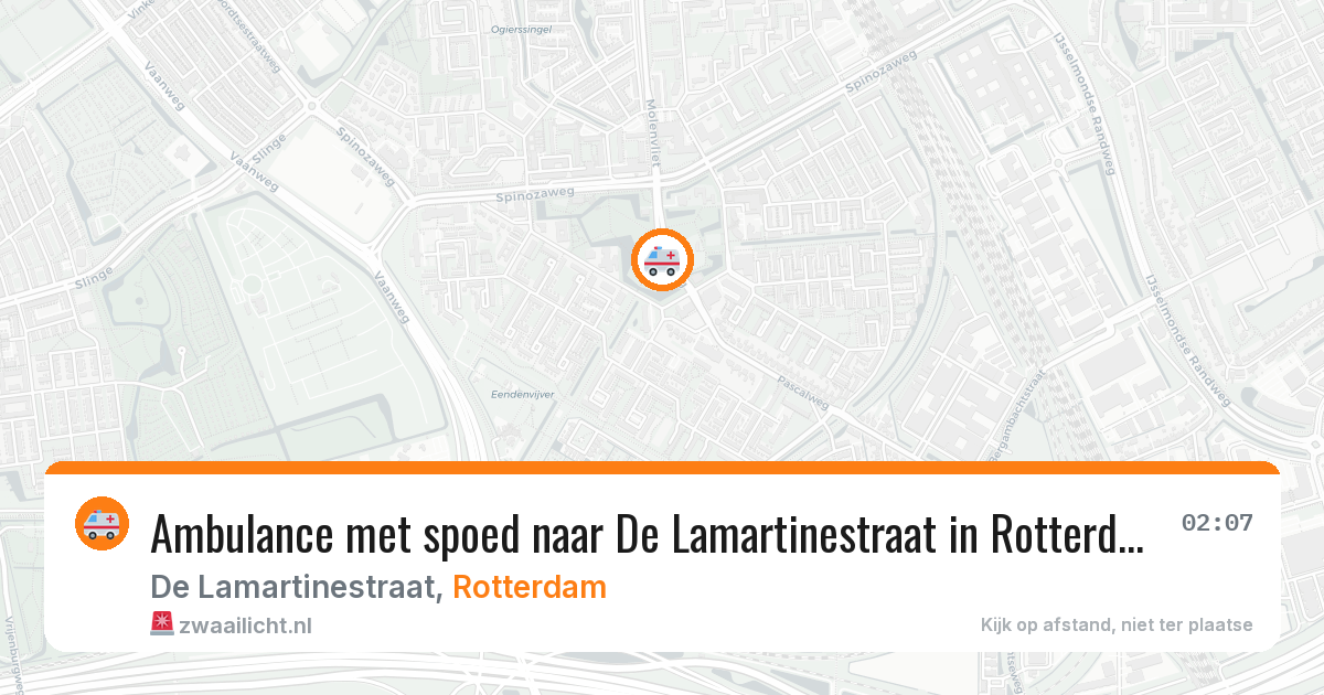 Ambulance met spoed naar De Lamartinestraat in Rotterdam — 31 jul 2026