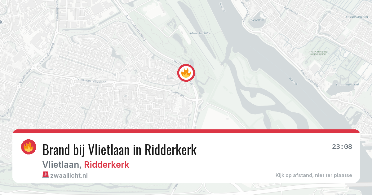 Brand bij Vlietlaan in Ridderkerk — 31 jul 2026