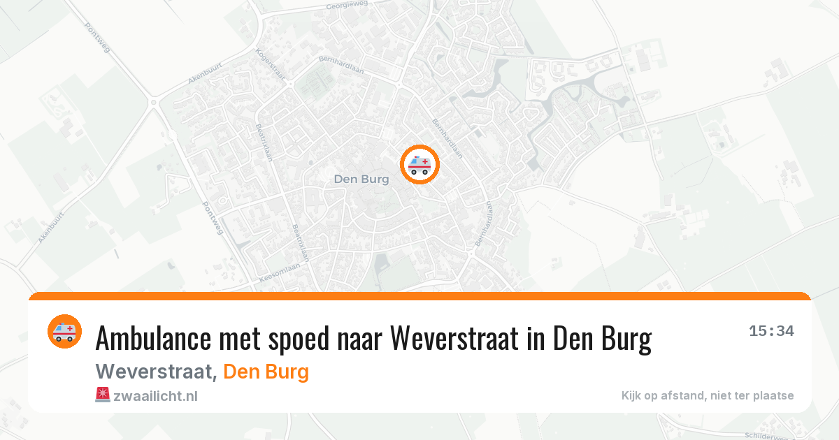 Ambulance met spoed naar Weverstraat in Den Burg — 25 jun 2026