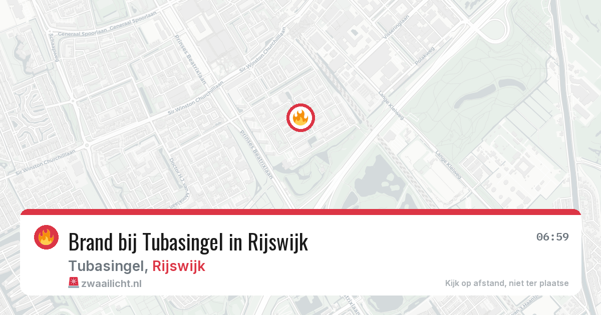 Brand bij Tubasingel in Rijswijk — 29 jun 2026