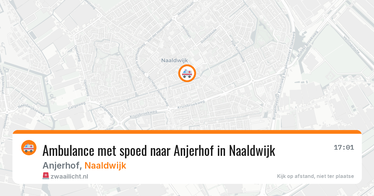 Ambulance met spoed naar Anjerhof in Naaldwijk — 13 aug 2026