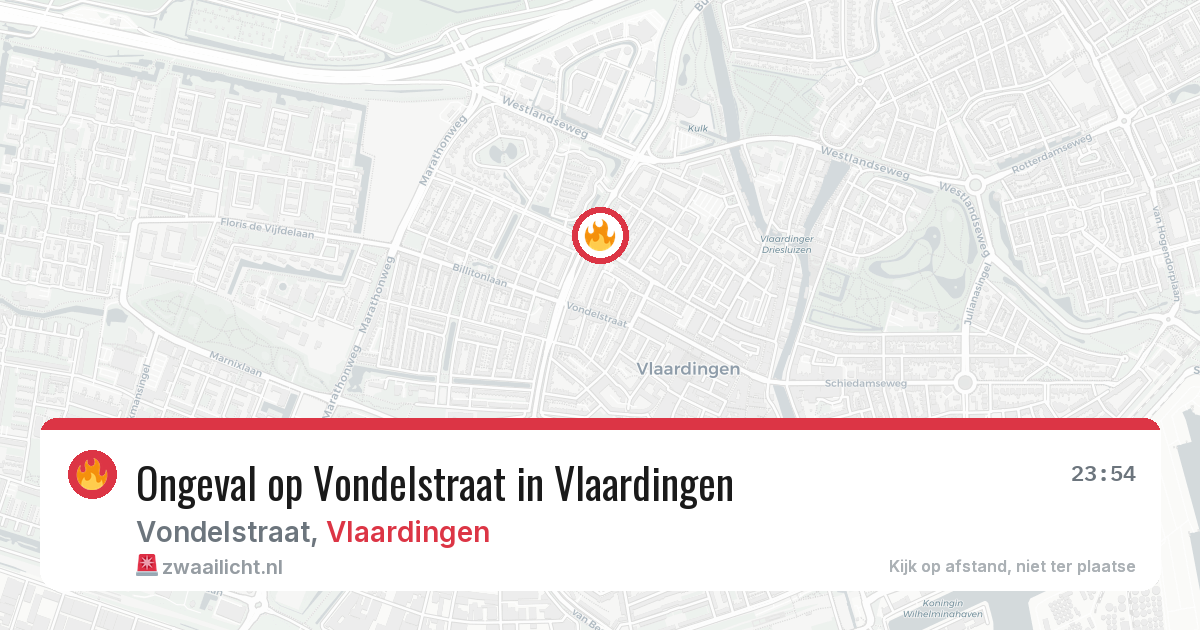 Ongeval op Vondelstraat in Vlaardingen — 30 mrt 2026