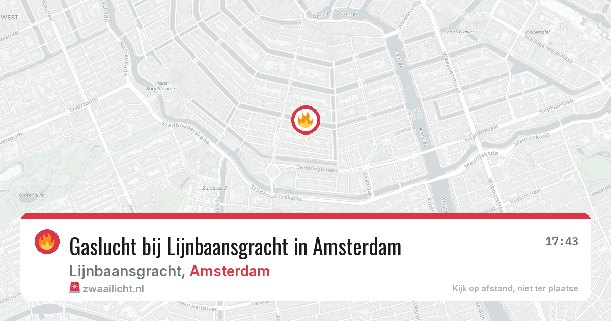 Gaslucht bij Lijnbaansgracht in Amsterdam — 8 feb 2026