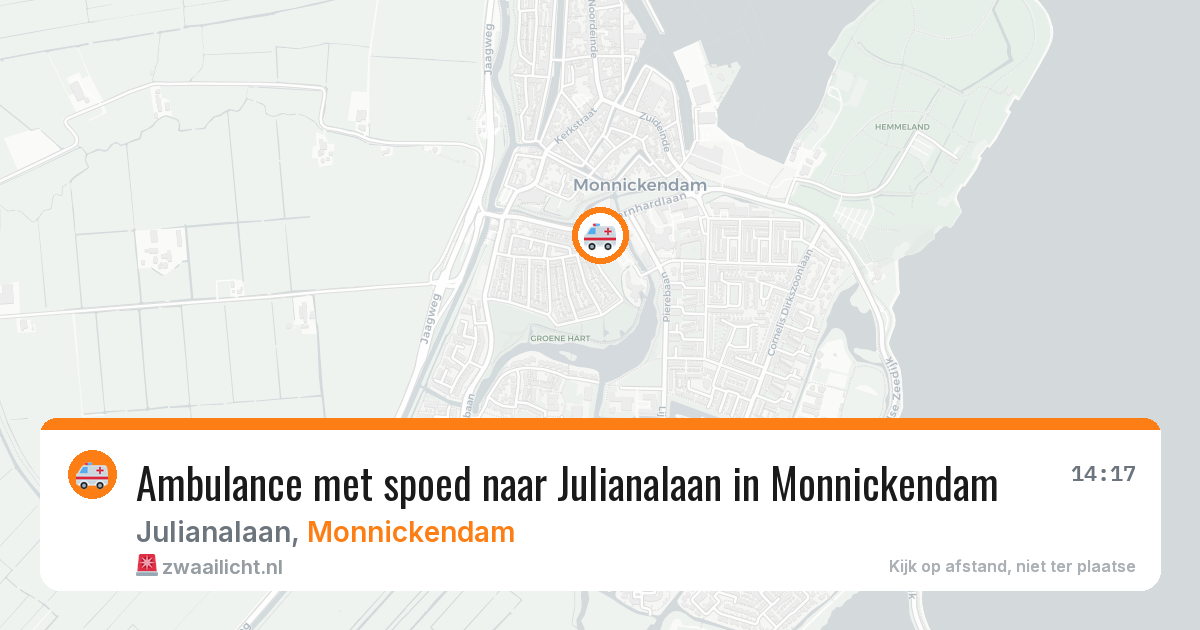 Ambulance met spoed naar Julianalaan in Monnickendam — 5 apr 2026