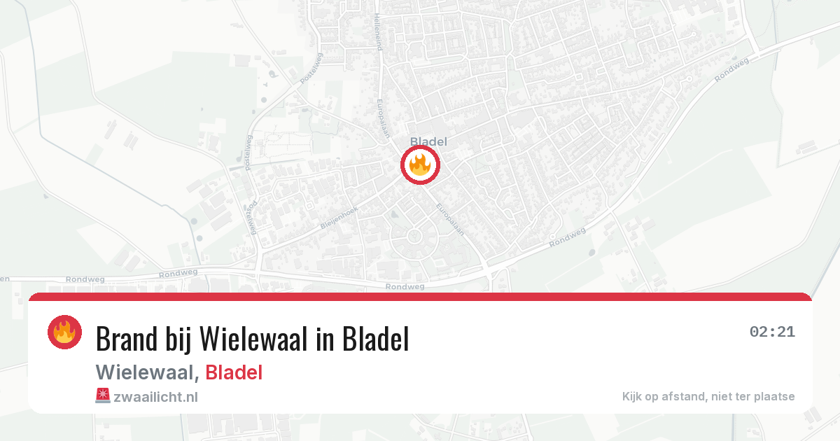 Brand bij Wielewaal in Bladel — 28 jun 2026