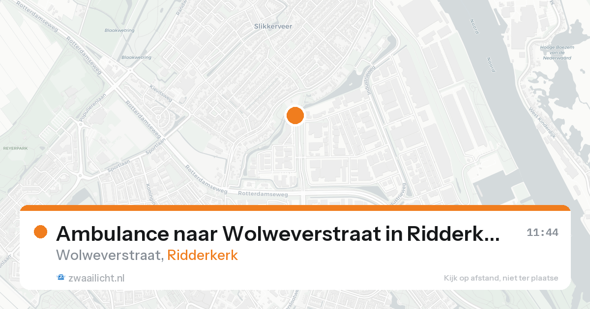 Ambulance naar Wolweverstraat in Ridderkerk — 21 aug 2026