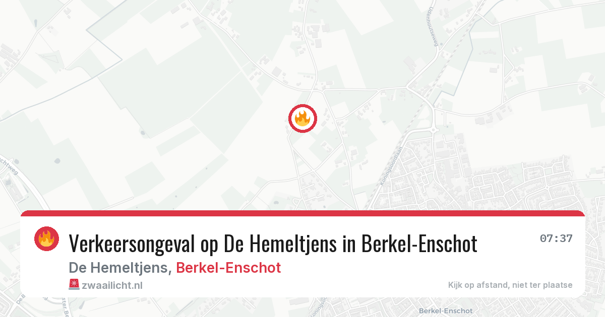 Verkeersongeval op De Hemeltjens in Berkel-Enschot — 7 jun 2026