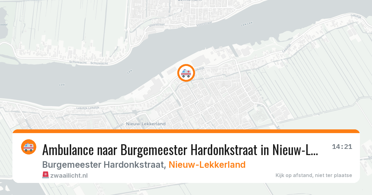 Ambulance naar Burgemeester Hardonkstraat in Nieuw-Lekkerland — 6 apr 2026