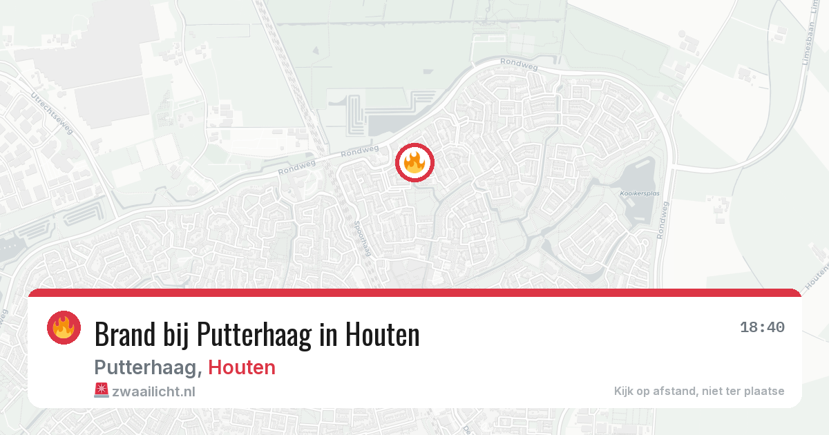 Brand bij Putterhaag in Houten — 26 mrt 2026