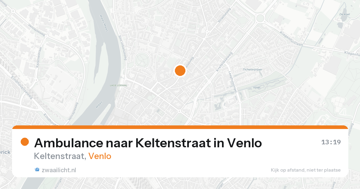 Ambulance naar Keltenstraat in Venlo — 25 aug 2026