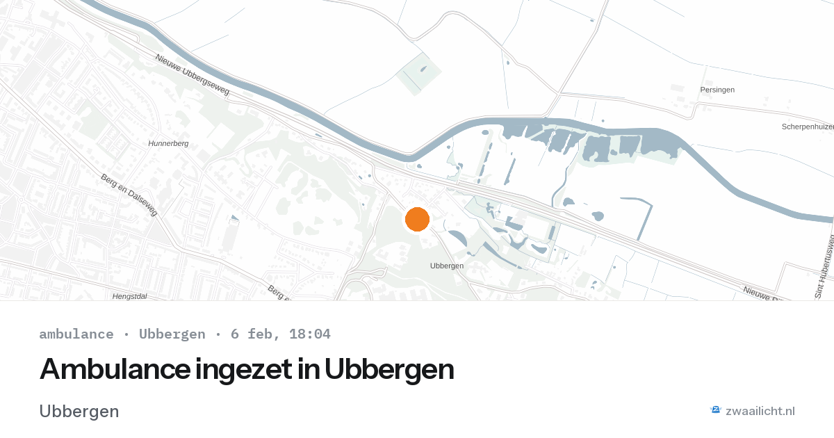 Ambulance ingezet in Ubbergen — 6 feb 2026