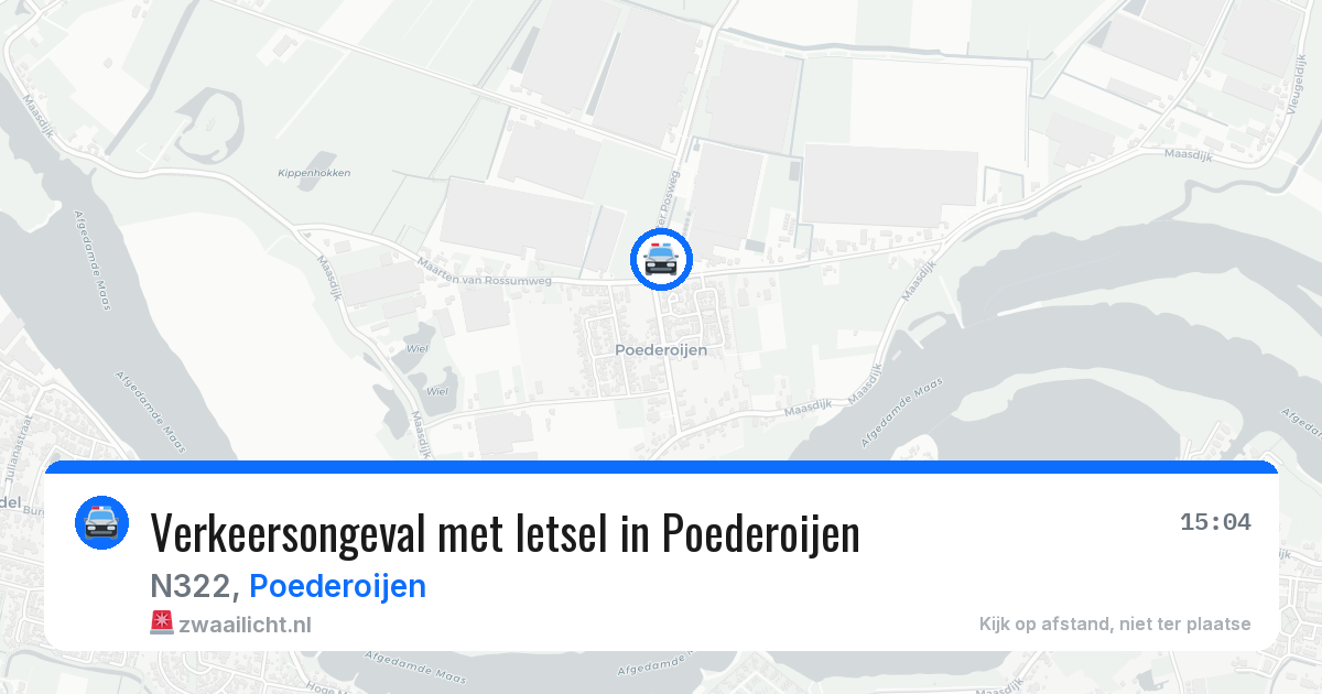 Verkeersongeval met letsel in Poederoijen — 24 jun 2026