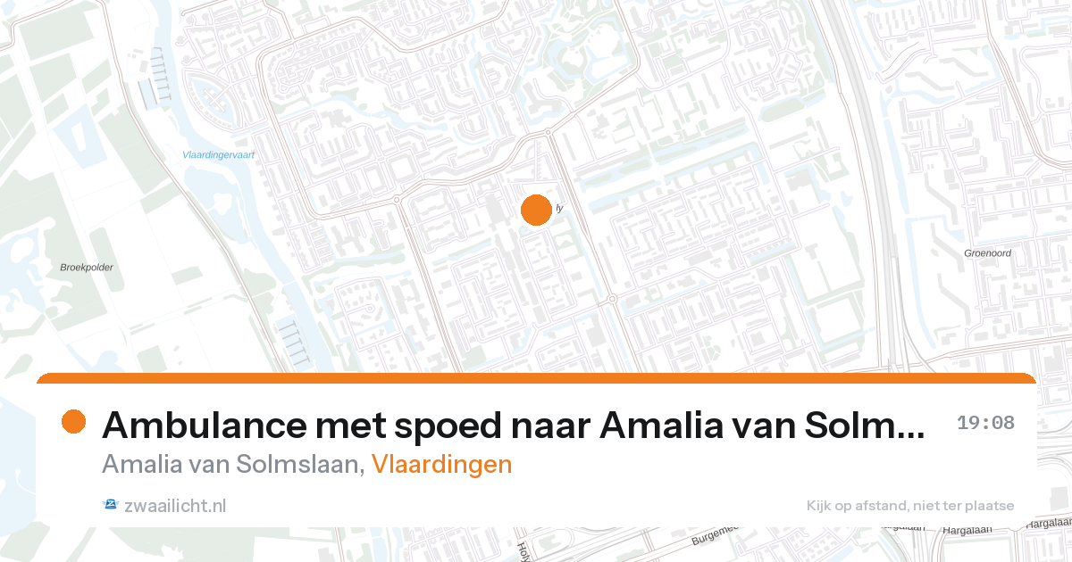 Ambulance met spoed naar Amalia van Solmslaan in Vlaardingen — 21 mei 2026