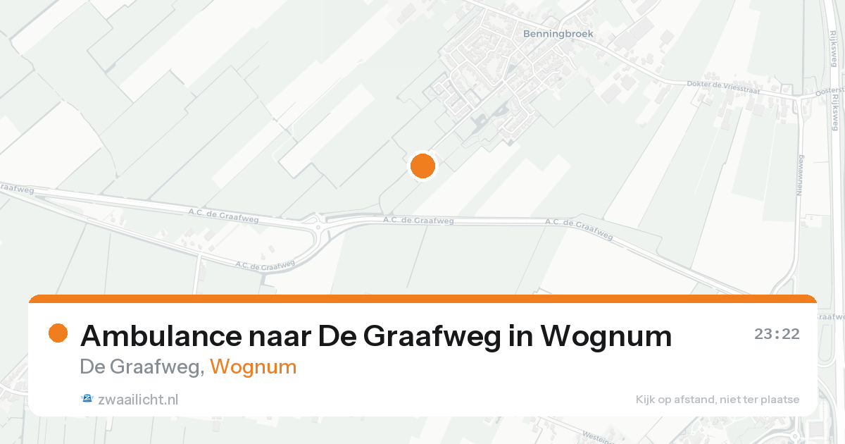 Ambulance naar De Graafweg in Wognum — 17 aug 2026