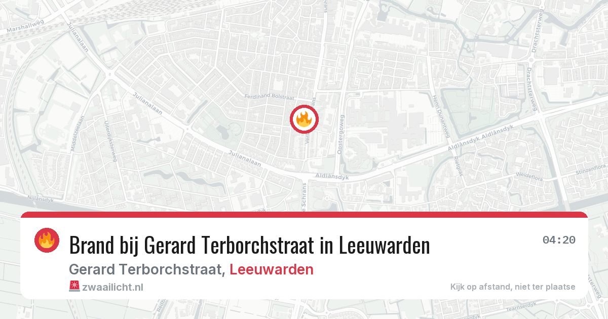 Brand bij Gerard Terborchstraat in Leeuwarden — 23 jan 2026