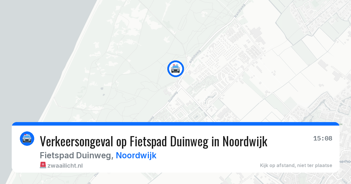 Verkeersongeval op Fietspad Duinweg in Noordwijk — 9 jul 2026