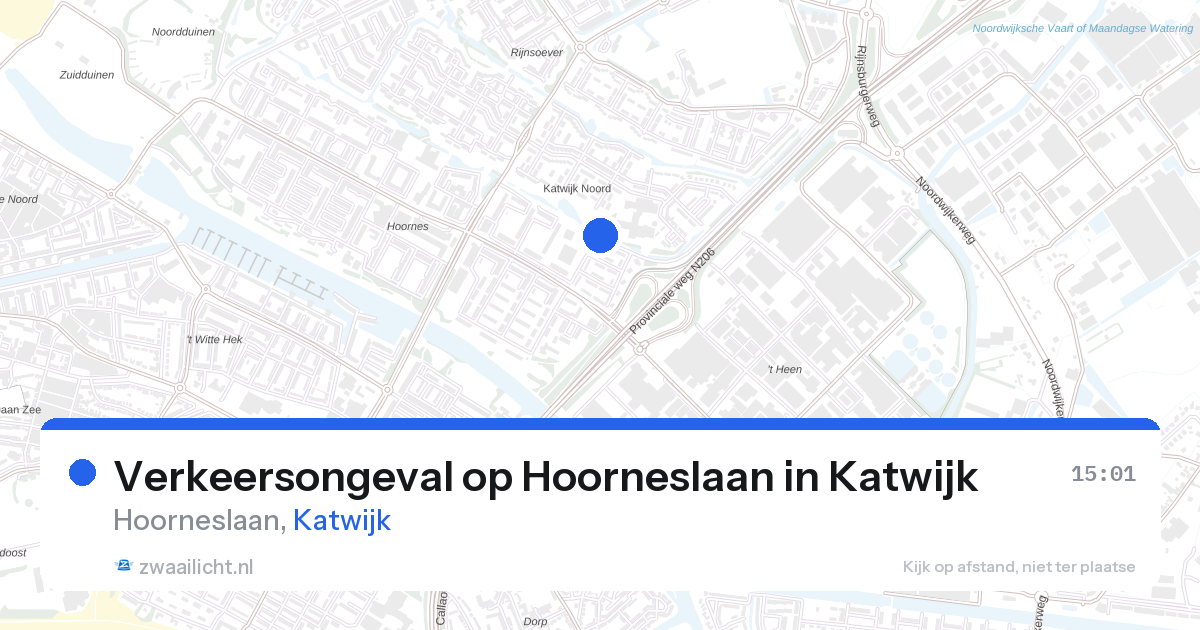 Verkeersongeval op Hoorneslaan in Katwijk — 29 mrt 2026