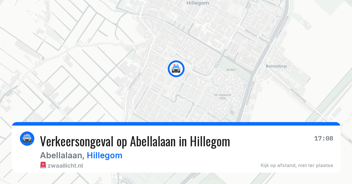 Verkeersongeval op Abellalaan in Hillegom — 19 mrt 2026