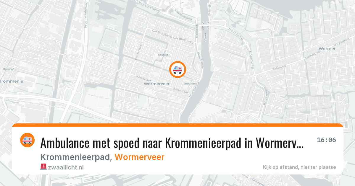 Ambulance met spoed naar Krommenieerpad in Wormerveer — 28 jan 2026