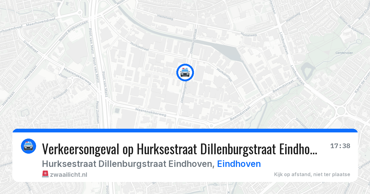 Verkeersongeval op Hurksestraat Dillenburgstraat Eindhoven in Eindhoven — 16 jul 2026