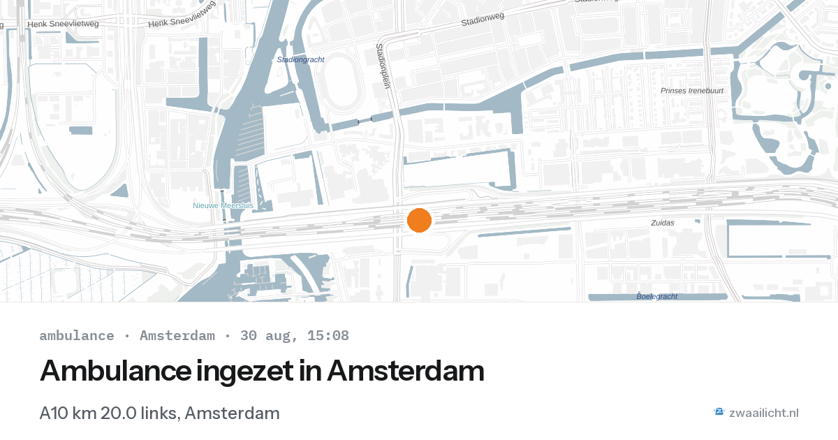 Ambulance ingezet in Amsterdam — 30 aug 2026